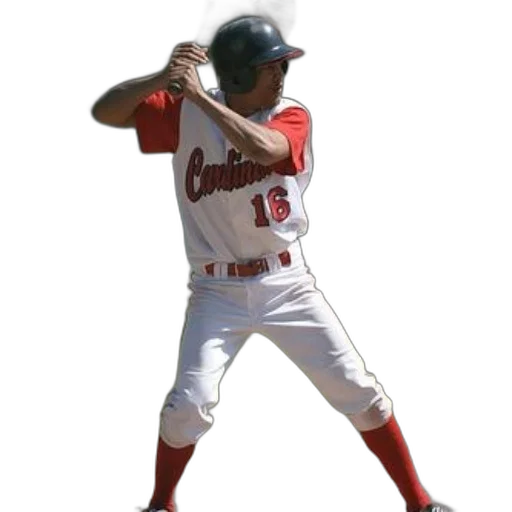 3d render, baseball, player, red transparent PNG cut-out