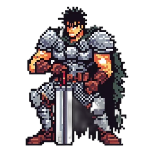 sword, weapon, dragon, pixel art transparent PNG cut-out