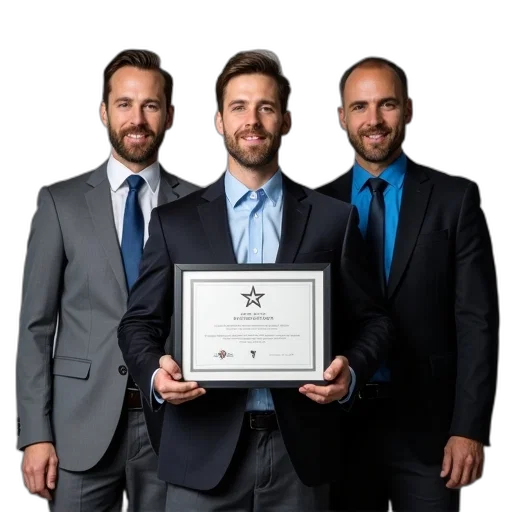 staff, group, men, posing transparent PNG cut-out