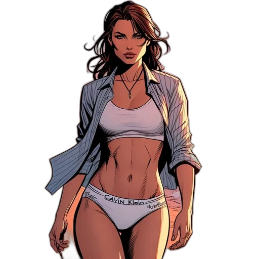 comic book art, concept art, cartoon, fantasy art transparent PNG cut-out