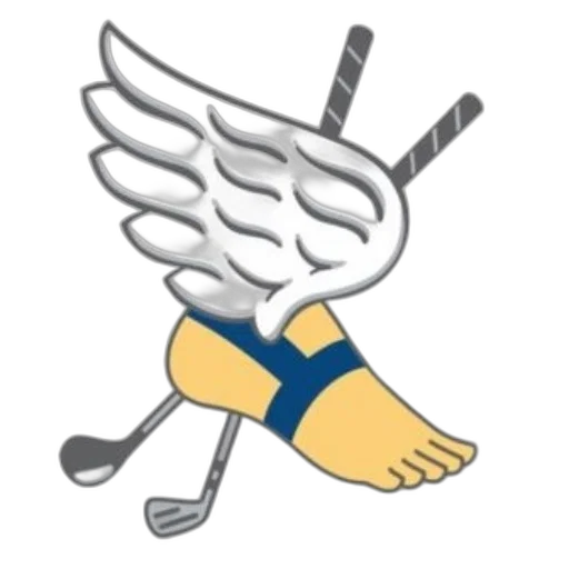 staff, cartoon, foot, wings transparent PNG cut-out