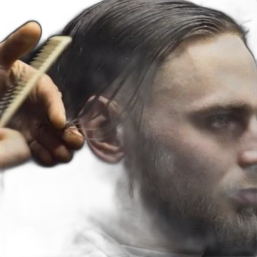 hair, face, photorealistic, concept art transparent PNG cut-out