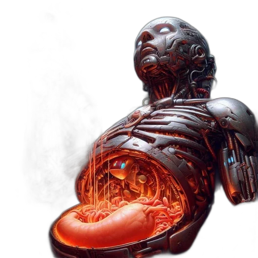 robot, creature, food, concept art transparent PNG cut-out