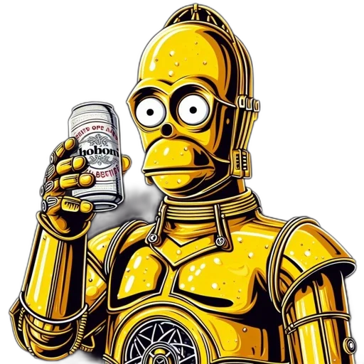 robot, comic book art, cartoon, concept art transparent PNG cut-out