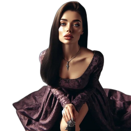 dress, jewelry, hair, crown transparent PNG cut-out