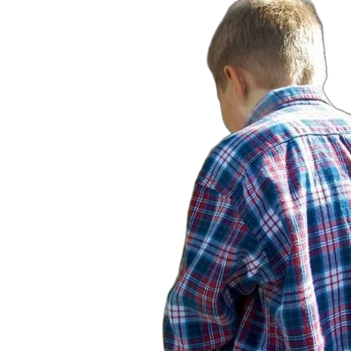 jacket, young, boy, plaid transparent PNG cut-out
