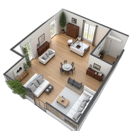 furniture, 3d render, photorealistic, concept art transparent PNG cut-out