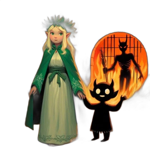 concept art, 3d render, fantasy art, fire transparent PNG cut-out