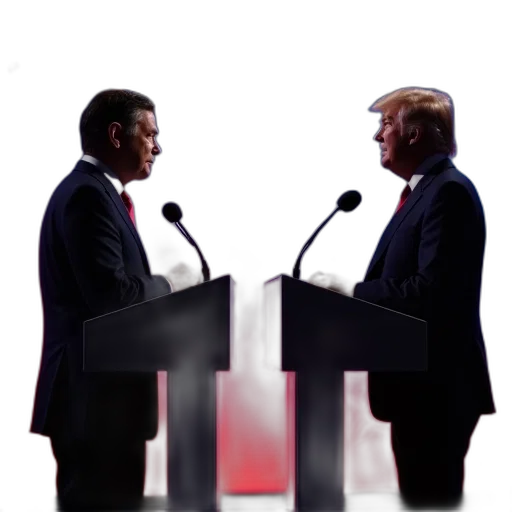concept art, presidential, debate, stage transparent PNG cut-out