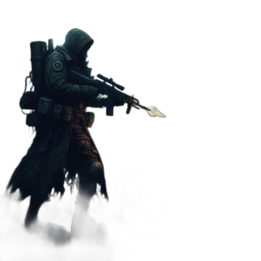 weapon, sword, jacket, staff transparent PNG cut-out