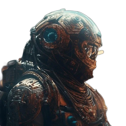 robot, face, mask, creature transparent PNG cut-out