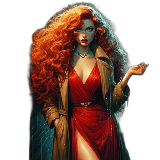 dress, jewelry, fantasy art, comic book art transparent PNG cut-out