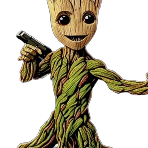 staff, creature, tree, robot transparent PNG cut-out