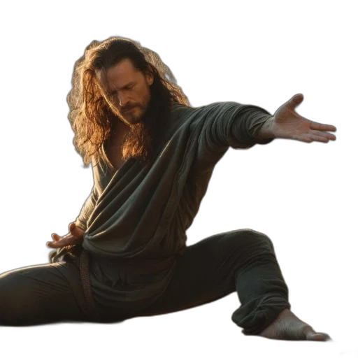 sword, hair, staff, weapon transparent PNG cut-out