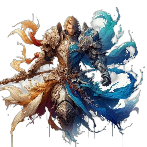 sword, concept art, fantasy art, blue transparent PNG cut-out