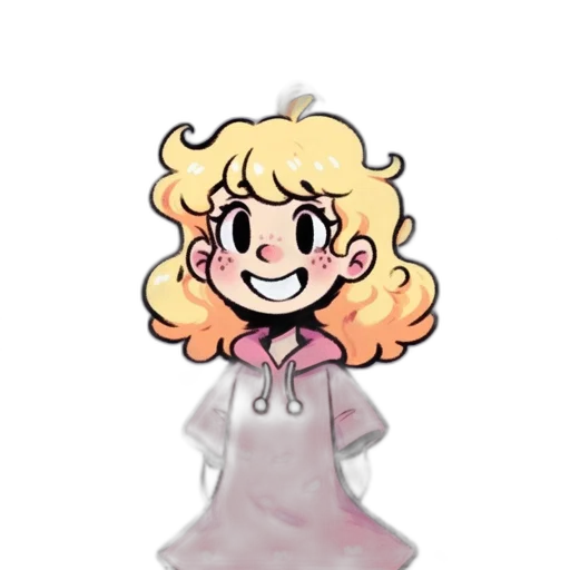 dress, staff, hair, creature transparent PNG cut-out