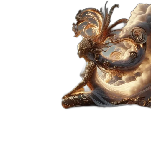 dragon, sword, creature, staff transparent PNG cut-out