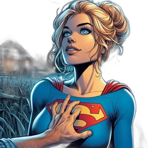 comic book art, concept art, woman, blonde transparent PNG cut-out