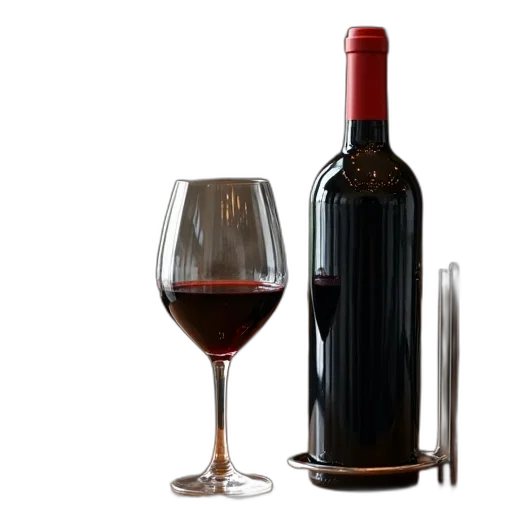 bottle, 3d render, photorealistic, red transparent PNG cut-out