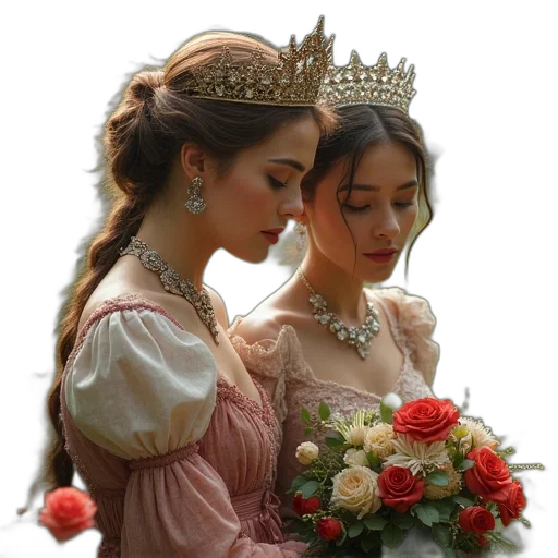 crown, jewelry, photorealistic, oil painting transparent PNG cut-out