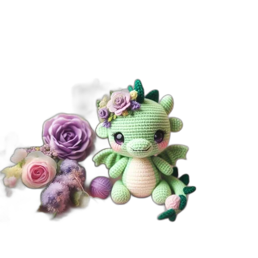 dragon, creature, flower, robot transparent PNG cut-out