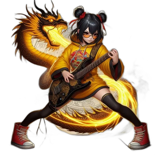dragon, staff, weapon, fantasy art transparent PNG cut-out