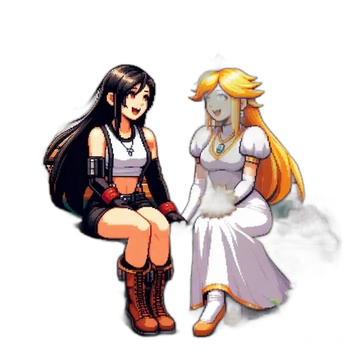 pixel art, concept art, anime, fantasy art transparent PNG cut-out
