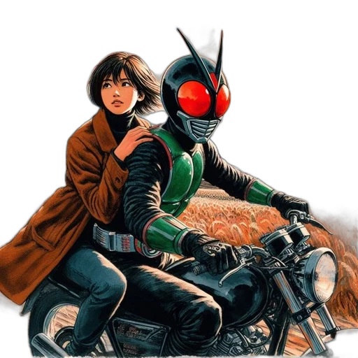 jacket, robot, comic book art, concept art transparent PNG cut-out