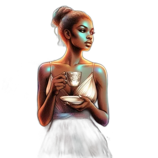 dress, concept art, watercolor, fantasy art transparent PNG cut-out