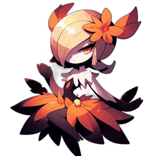 flower, creature, crown, staff transparent PNG cut-out