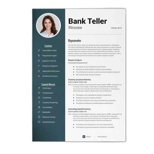 bank, teller, resume, template transparent PNG cut-out