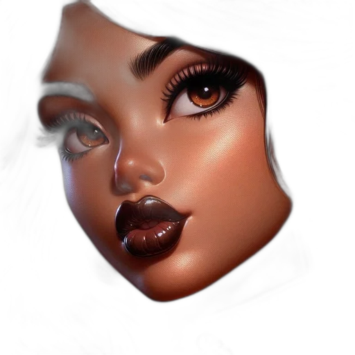 face, mask, photorealistic, 3d render transparent PNG cut-out