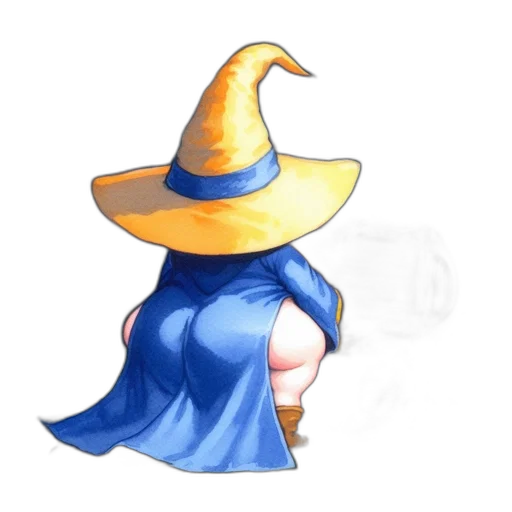 dress, hat, staff, crown transparent PNG cut-out