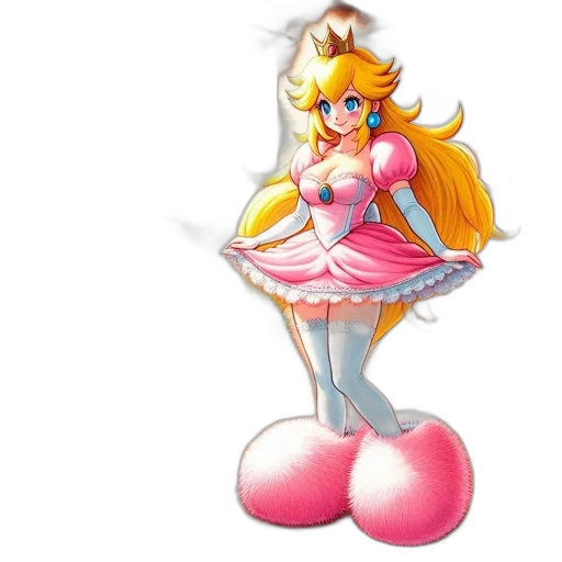 dress, staff, crown, 3d render transparent PNG cut-out
