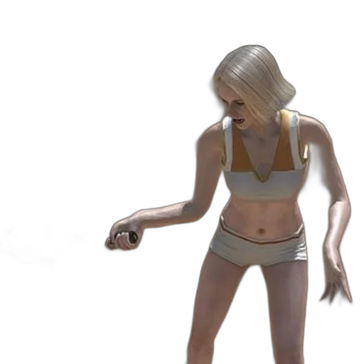 concept art, 3d render, female, tennis transparent PNG cut-out