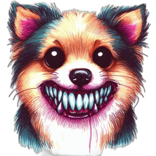 creature, animal, face, watercolor transparent PNG cut-out