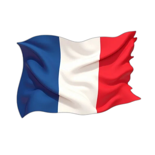 stylized, illustration, french, flag transparent PNG cut-out