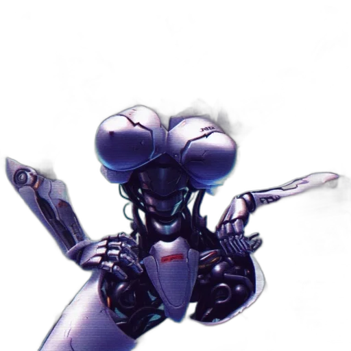 robot, weapon, staff, creature transparent PNG cut-out