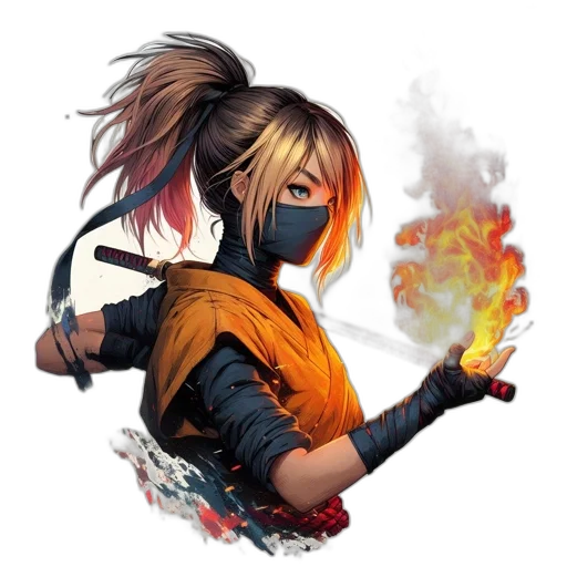 staff, mask, weapon, fantasy art transparent PNG cut-out