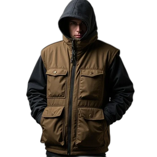 jacket, portwest, full, zip transparent PNG cut-out