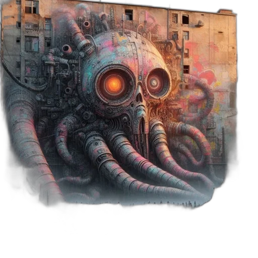 robot, mask, creature, face transparent PNG cut-out