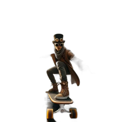 robot, staff, 3d render, concept art transparent PNG cut-out