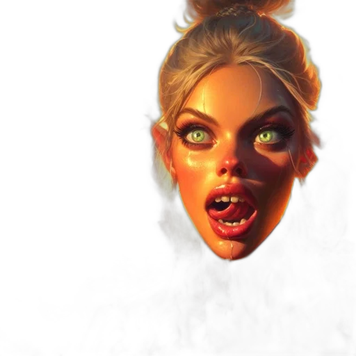 face, mask, creature, concept art transparent PNG cut-out