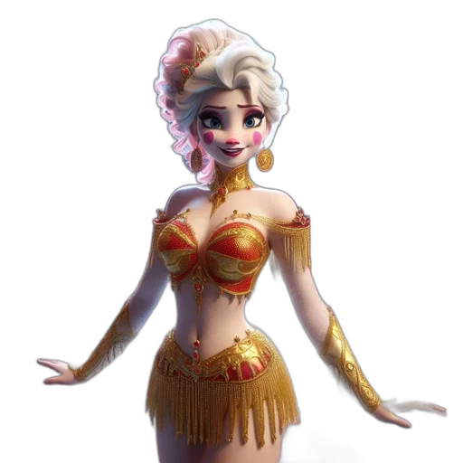 dress, staff, crown, concept art transparent PNG cut-out