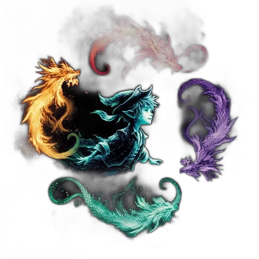 dragon, fantasy art, concept art, pixel art transparent PNG cut-out