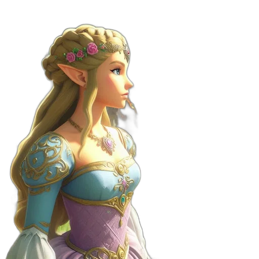 dress, crown, face, fantasy art transparent PNG cut-out