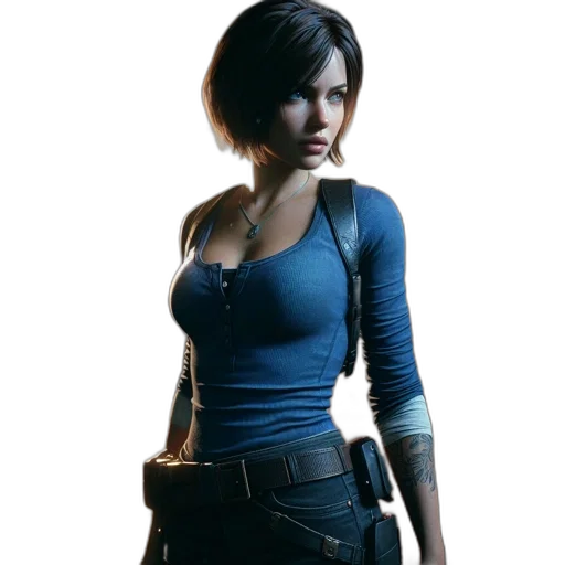 weapon, jacket, concept art, 3d render transparent PNG cut-out