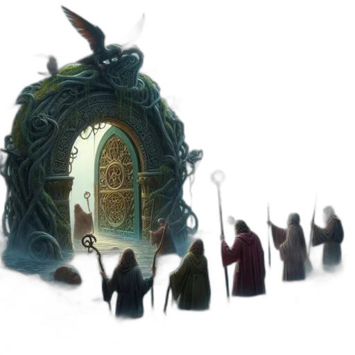 staff, mask, crown, concept art transparent PNG cut-out