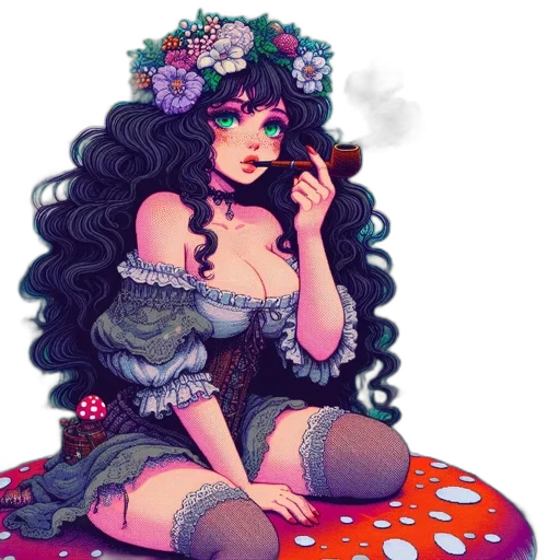 dress, fantasy art, pixel art, concept art transparent PNG cut-out