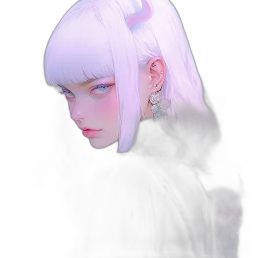 face, hair, mask, creature transparent PNG cut-out
